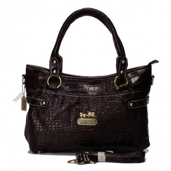 Coach In Embossed Medium Coffee Satchels BIX | Women